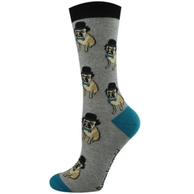 Womens Hipster Pug Bamboo Socks Bamboozld - 1