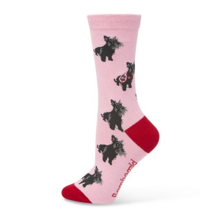 Womens Scotty Dog Bamboo Socks