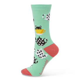 Womens Kitty In A Teacup Bamboo Socks BBW20KTCUPW DownUnderWear