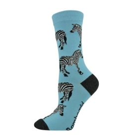 Womens Zebra Bamboo Socks Bamboozld - 1