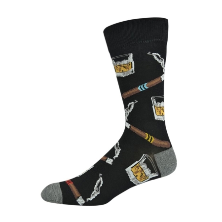 Mens Whiskey Glass Bamboo Socks Bamboozld - 1