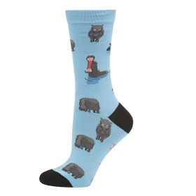 Womens Hungry Hippo Bamboo Socks BBS21HUNGRYW DownUnderWear