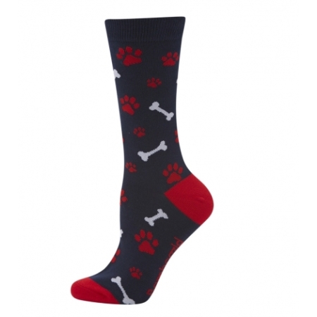 Womens Paw Paw Bamboo Socks Black Bamboozld - 1