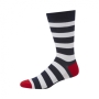 Mens Stripes Bamboo Socks Navy Bamboozld - 1