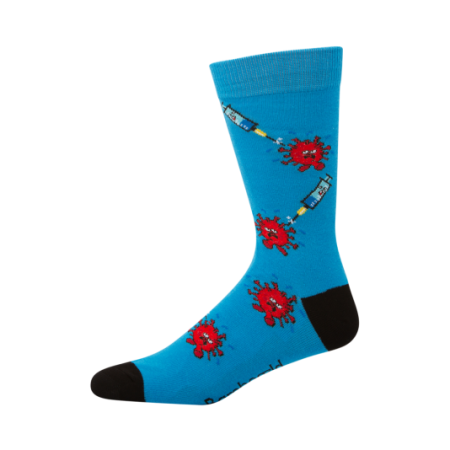 Womens Run Covid Run Bamboo Socks Blue Bamboozld - 1