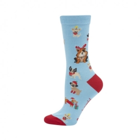 Womens Yappy Holidays Bamboo Socks Bamboozld - 1