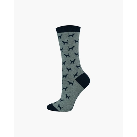 Womens Ditsy Dog Bamboo Socks Bamboozld - 1