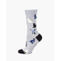 Womens Cats Bamboo Socks Light Grey