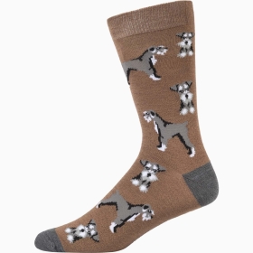 Mens Schnauzer Bamboo Socks