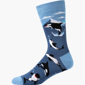 Mens Orca Whale Under Bamboo Socks