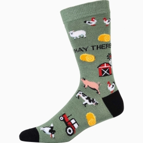 Mens Fluffy Hay There Under Bamboo Socks