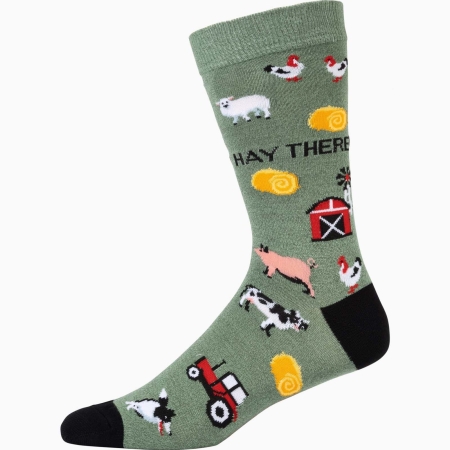 Mens Hay There Under Bamboo Socks