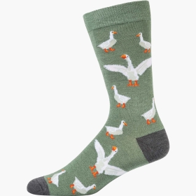 Mens Geese Under Bamboo Socks