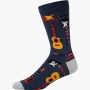 Mens Guitar Under Bamboo Socks